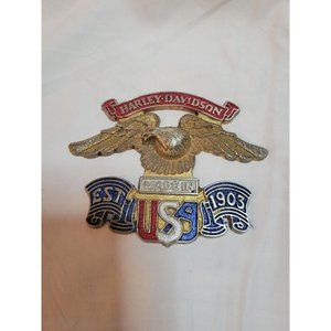 Vintage Harley Davidson Eagle USA Tank Badge